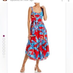 Red and Blue Asymmetrical High-Low Sundress